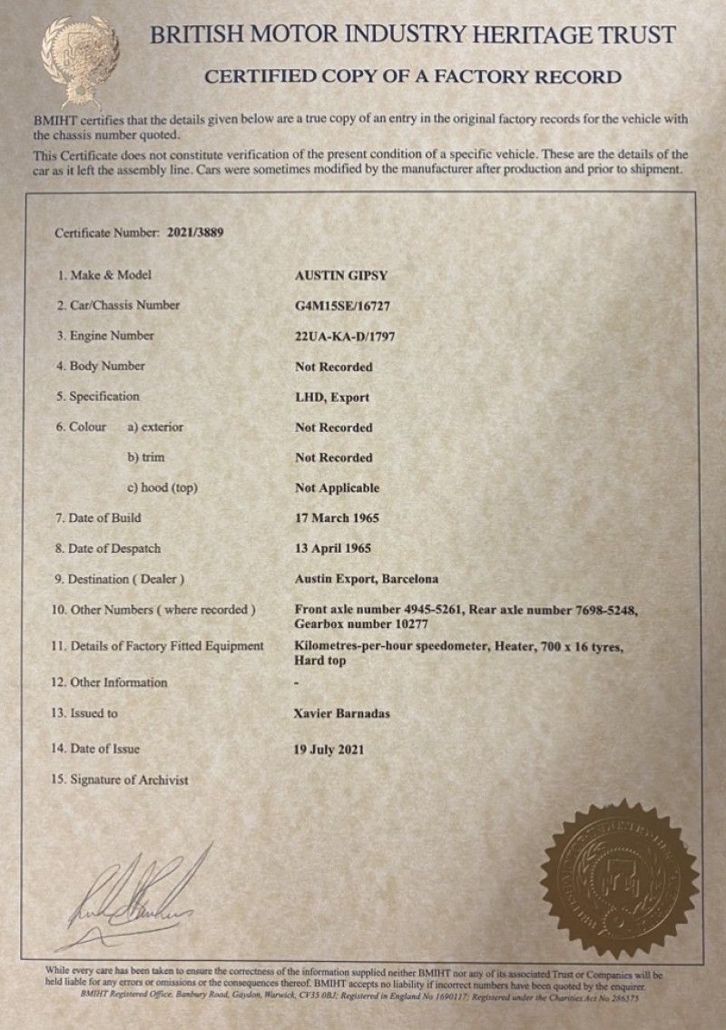 Austin Gipsy for sale | Austin Gipsy - 1965 - Image 12