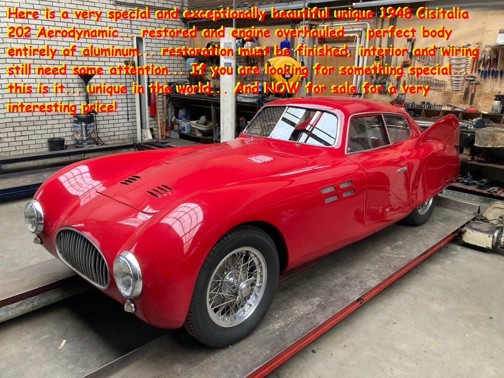Cisitalia 202 for sale | Cisitalia - 202 Aerodynamic