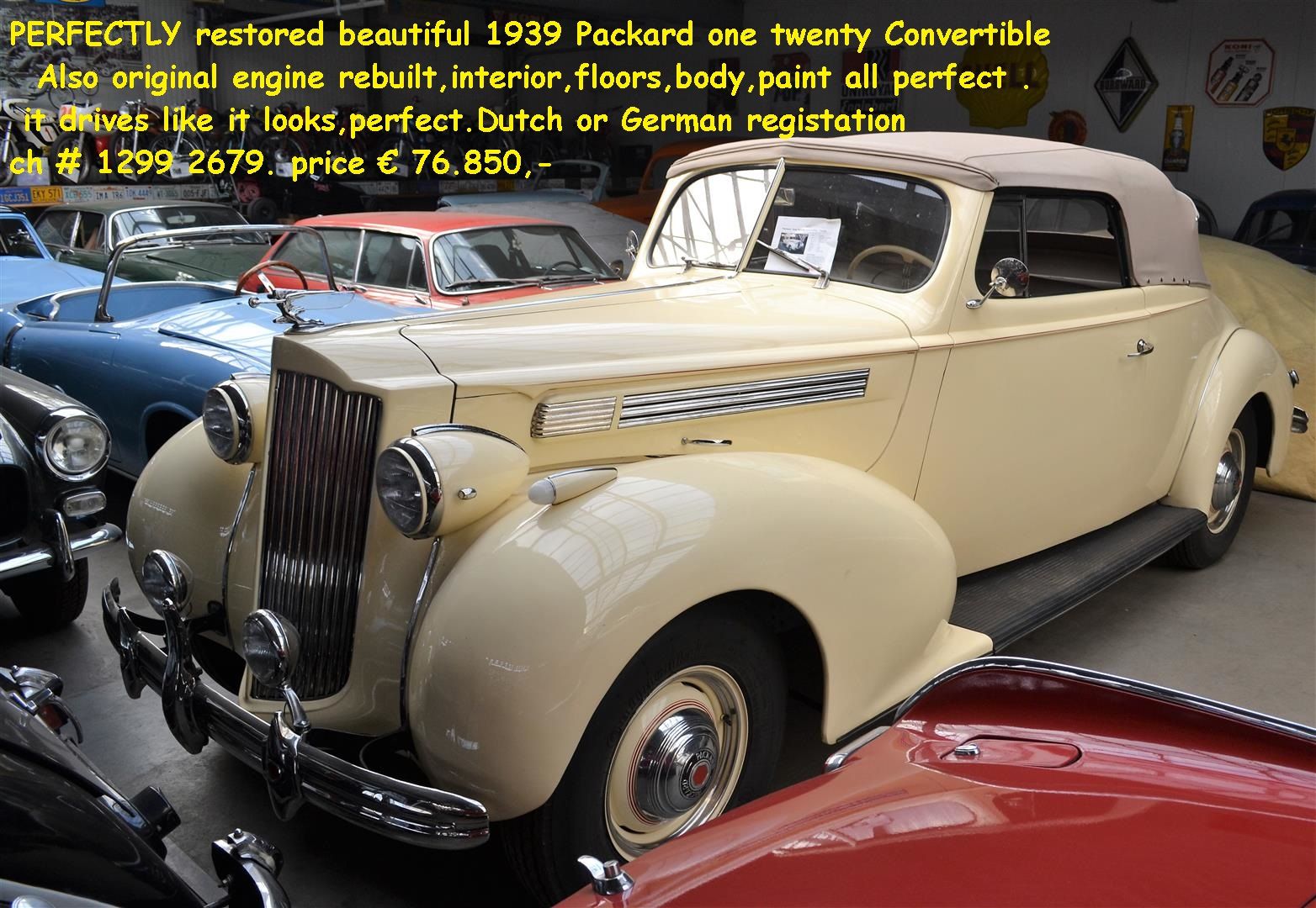 Packard for sale | Packard - 120 convertible - Creme