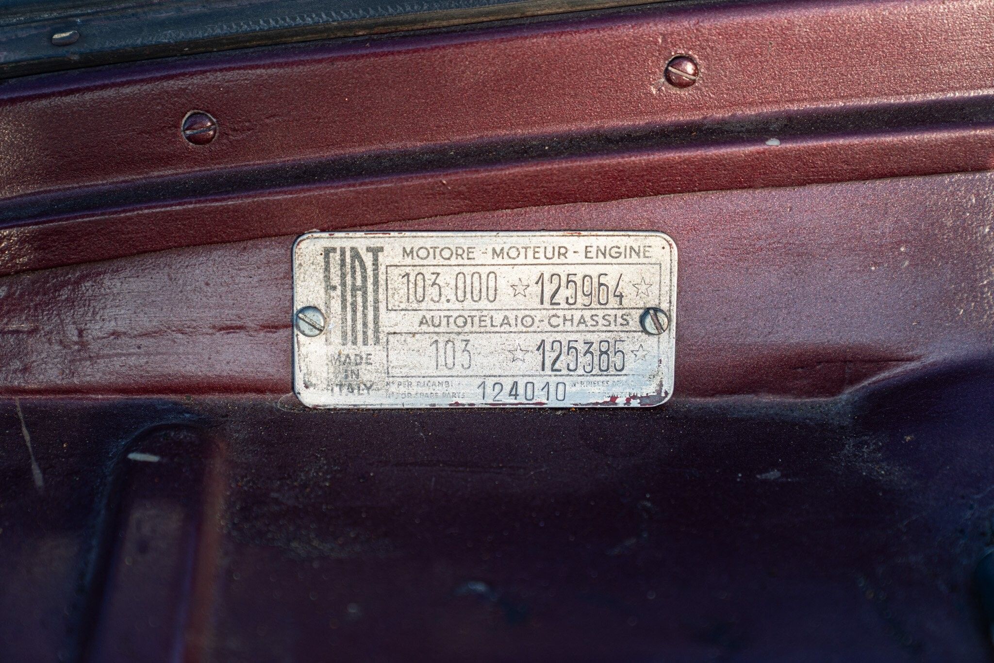 Fiat 1100 (103) for sale | 1954 FIAT 1100103 SPIDER MANTELLI - Image 85